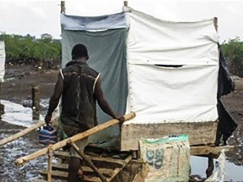 A makeshift toilet in Sierra Leone A makeshift toilet in Sierra Leone