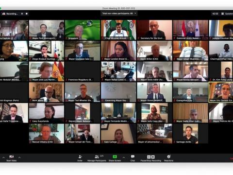 A screengrab of participants A screengrab of participants