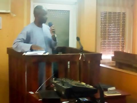 A witness appears in front Justice WIlliam Attuguba A witness appears in front Justice WIlliam Attuguba