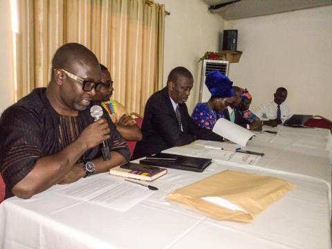 Action AId Executive Director and officials at the high table Action AId Executive Director and officials at the high table