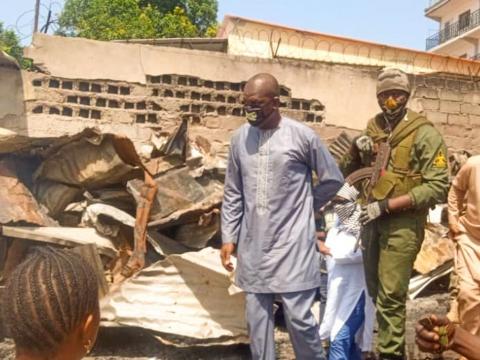 Ambassador Alimamy Bangura visiting the victims Ambassador Alimamy Bangura visiting the victims