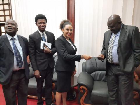 Bar Association president hands CJ's commendation letter Bar Association president hands CJ's commendation letter