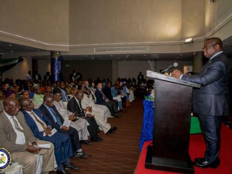 President Bio launching the blockchain President Bio launching the blockchain