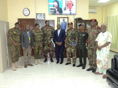 CDS and entourage pose with Finance Minister, Jacob Jusu Saffa CDS and entourage pose with Finance Minister, Jacob Jusu Saffa