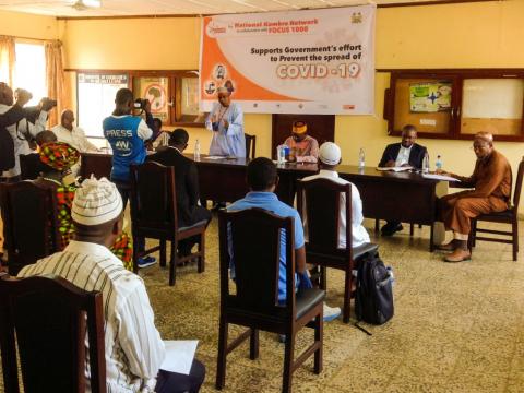 CEO of FOCUS 1000, Mohamed Bailor Jalloh, addressing the audience during the opening ceremony of the event CEO of FOCUS 1000, Mohamed Bailor Jalloh, addressing the audience during the opening ceremony of the event