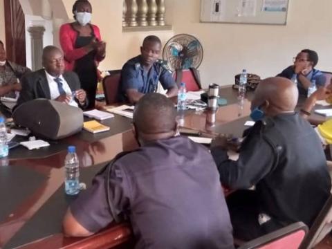 CSO, Police, Bike Riders at a meeting at CARL's office CSO, Police, Bike Riders at a meeting at CARL's office