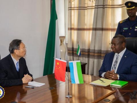 Chinese Envoy discusses with President Bio at State House Chinese Envoy discusses with President Bio at State House
