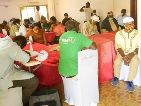 Community leaders during an engagement on teenage pregnancy in Kenema Community leaders during an engagement on teenage pregnancy in Kenema