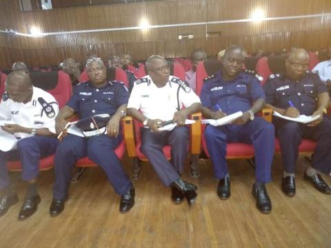 Cross section of the Police leadership at the budget hearing session Cross section of the Police leadership at the budget hearing session