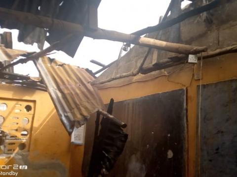 Damaged school Damaged school