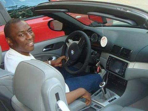David Junusa inside his BMW 320 convertible David Junusa inside his BMW 320 convertible