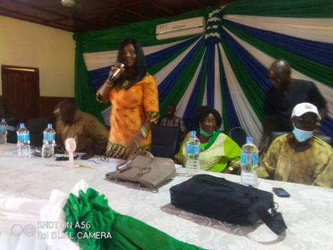 Mamadi Gobeh-Kamara speaking at the event Mamadi Gobeh-Kamara speaking at the event