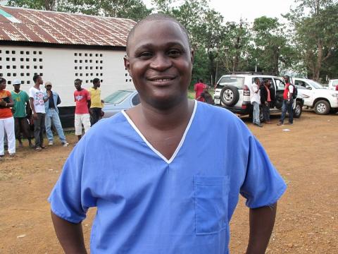 Capt. Dr Komba Songu Mbriwah, promoted to Major. Photo Credit: WFP Capt. Dr Komba Songu Mbriwah, promoted to Major. Photo Credit: WFP
