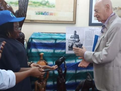 During the unveiling of Marco's Work at the Museum During the unveiling of Marco's Work at the Museum