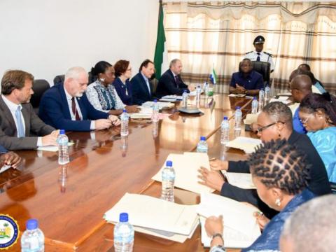 EU and Sierra Leone Gov't officials at the meeting EU and Sierra Leone Gov't officials at the meeting