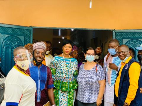 First Lady Fatima Bio pose with stakeholders at the even inaugurating the Bo Rainbow Center First Lady Fatima Bio pose with stakeholders at the even inaugurating the Bo Rainbow Center