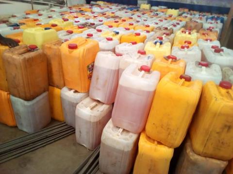 Gallons of fuel intercepted by police Gallons of fuel intercepted by police