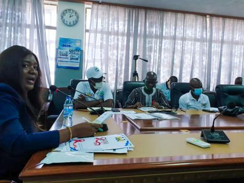 HIV/AIDS Response officials at the press conference HIV/AIDS Response officials at the press conference