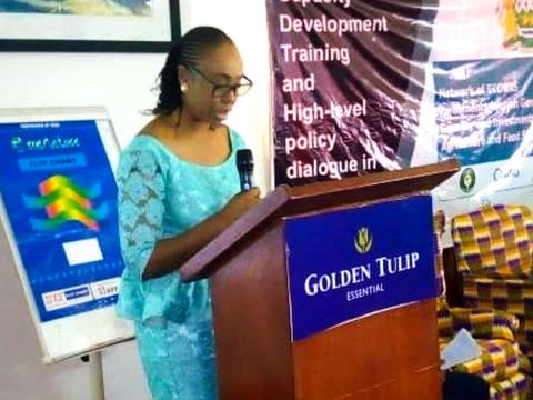 Hawa Samai of AMNET making statement at the opening ceremony Hawa Samai of AMNET making statement at the opening ceremony