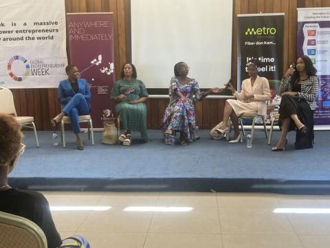 Hawa Turay, Latoya Garber and other panelists at the event Hawa Turay, Latoya Garber and other panelists at the event