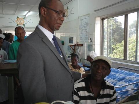 Health Minister Dr Alpha Wurrie visits a health facility in Freetown Health Minister Dr Alpha Wurrie visits a health facility in Freetown