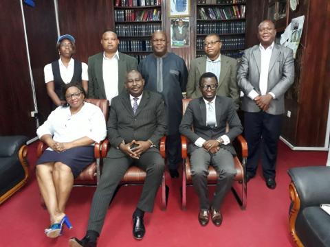 Human Rights Commissions with Chief Justice Babatunde Edwards (centre in front row) Human Rights Commissions with Chief Justice Babatunde Edwards (centre in front row)