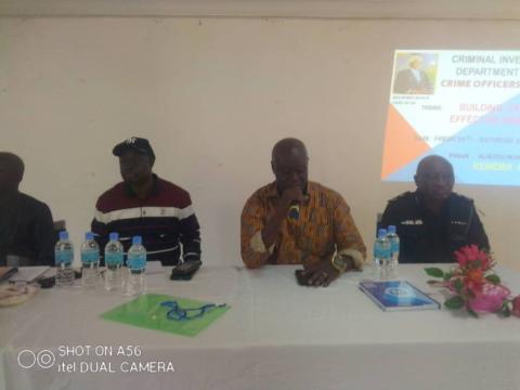 IGP Sellu addressing personels at the retreat in Kenema IGP Sellu addressing personels at the retreat in Kenema