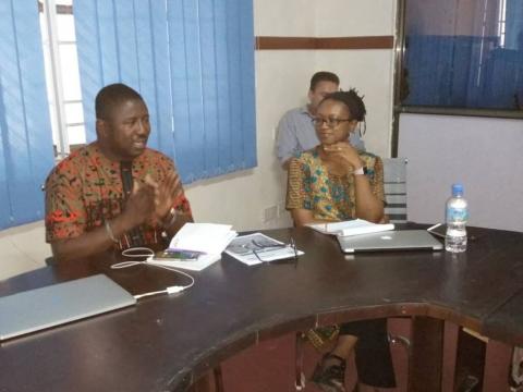 IGR's Executive Director, Andrew Lavali, presenting the report IGR's Executive Director, Andrew Lavali, presenting the report