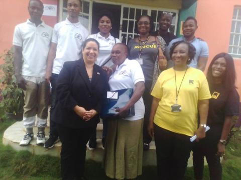 IRC and Rainbow Staff posing with the US Ambassador IRC and Rainbow Staff posing with the US Ambassador