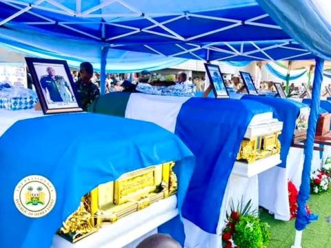 Ceremony to bury officers killed during the coup attempt Ceremony to bury officers killed during the coup attempt