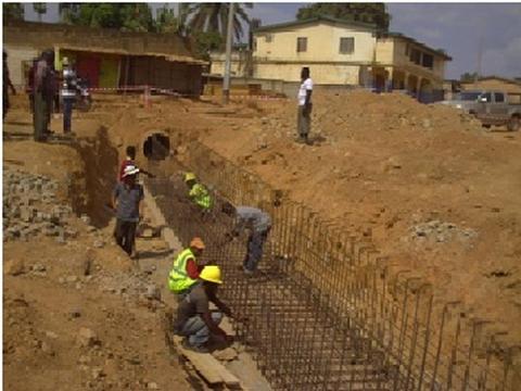 road works in Koidu road works in Koidu