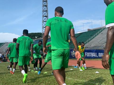 Leone Stars at their final training before the match Leone Stars at their final training before the match