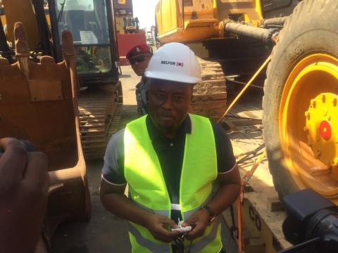 MP Alusine Kanneh, at the unveiling ceremony of the machines MP Alusine Kanneh, at the unveiling ceremony of the machines