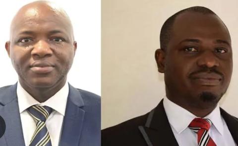 Majority Party leader (L) and main opposition party leader (R) Majority Party leader (L) and main opposition party leader (R)