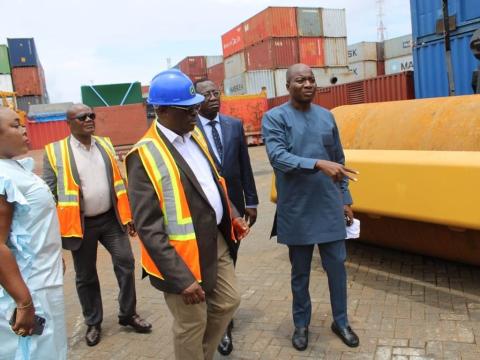 Maripoma CD Mahama Ayariga(right) shows Chief Minister JJ Saffa Equipment Maripoma CD Mahama Ayariga(right) shows Chief Minister JJ Saffa Equipment