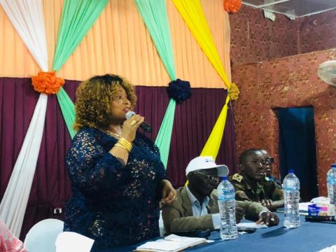 Manty Tarawallie, Minister of state, addressing the stakeholders Manty Tarawallie, Minister of state, addressing the stakeholders