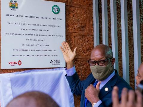 Minister of health Dr Austin Demby opens the new clinic Minister of health Dr Austin Demby opens the new clinic