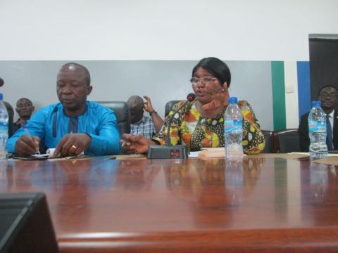 Ministry of Fisheries officials at the press conference at MIC Ministry of Fisheries officials at the press conference at MIC