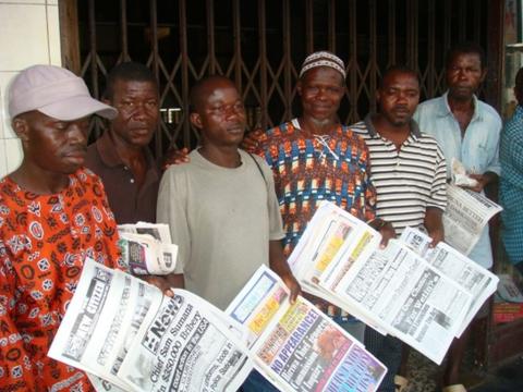 Sierra Leone newspaper vendors Sierra Leone newspaper vendors