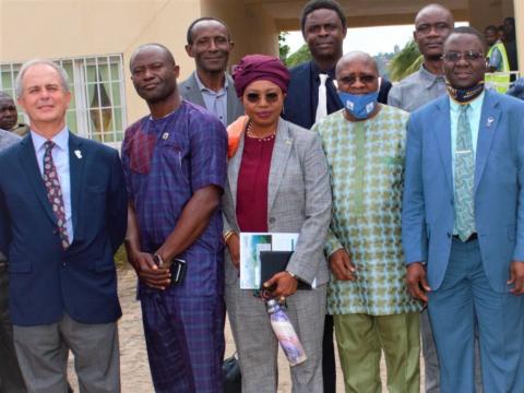 Officials from various ministries and agencies after the meeting at the Water Resources Agency Officials from various ministries and agencies after the meeting at the Water Resources Agency