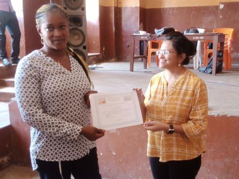 One of the beneficiaries from the Parenting education programme One of the beneficiaries from the Parenting education programme