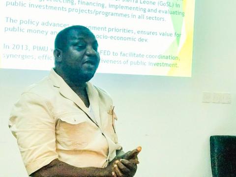 Osman Kamara, Lead Consultant of Planning Ministry Osman Kamara, Lead Consultant of Planning Ministry