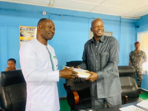 Peter Bayuku Konteh (right) and Dr. Dennis Sandy (left) Peter Bayuku Konteh (right) and Dr. Dennis Sandy (left)