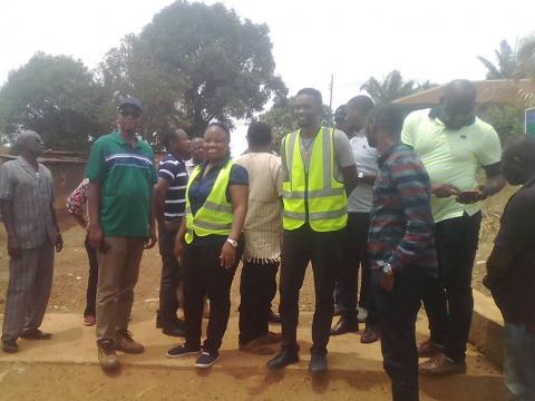 Peter Bayuku Konteh and team inspecting a road under construction in Kenema Peter Bayuku Konteh and team inspecting a road under construction in Kenema