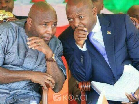 Evariste Ndayishimiye (left) and Nkurunziza Evariste Ndayishimiye (left) and Nkurunziza