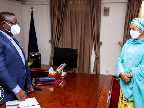 President Bio and Deputy UN chief at State House President Bio and Deputy UN chief at State House