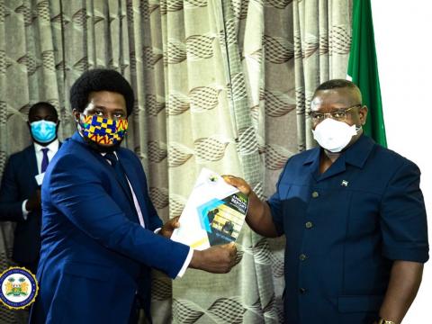 President Bio and the ACC boss Ben Kaifala President Bio and the ACC boss Ben Kaifala