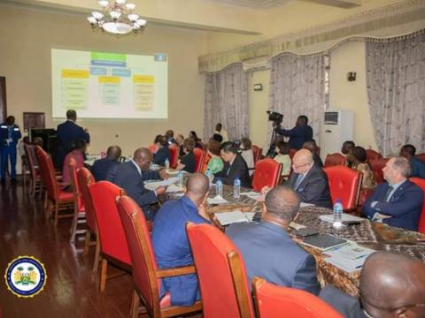 President Bio at a meeting with diplomats at State House President Bio at a meeting with diplomats at State House