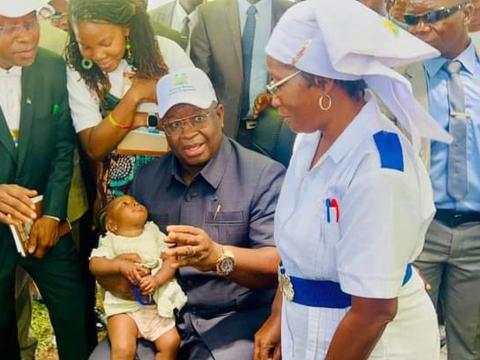 President Bio at the launch of the vaccine President Bio at the launch of the vaccine