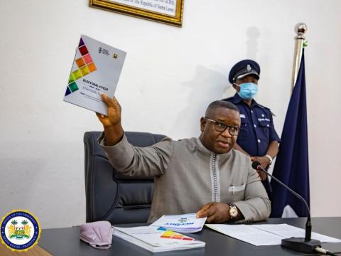 President Bio brandishes the Strategic Plan President Bio brandishes the Strategic Plan